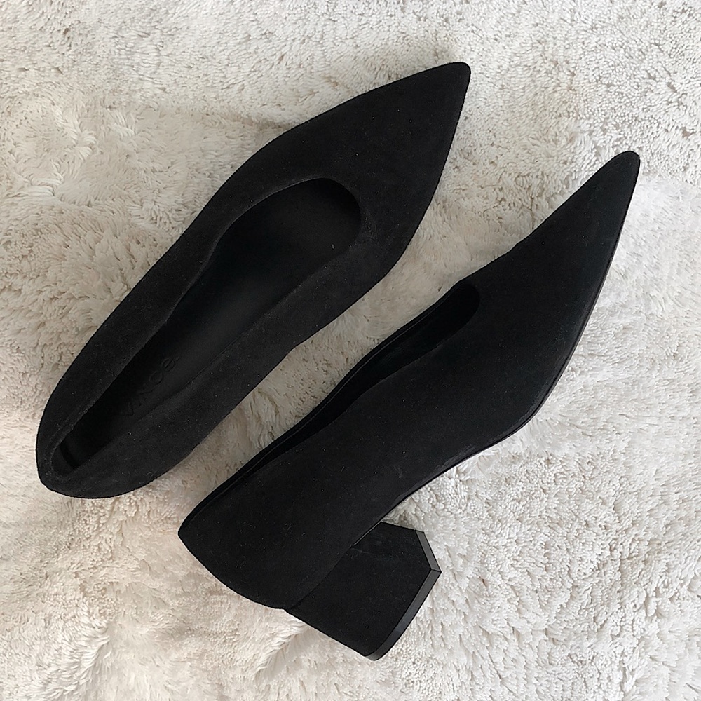 Vince Rafa Suede Leather Block Heels